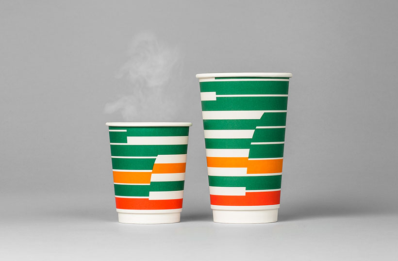 7-Eleven coffee rebrand in Sweden by BVD via it's Nice that