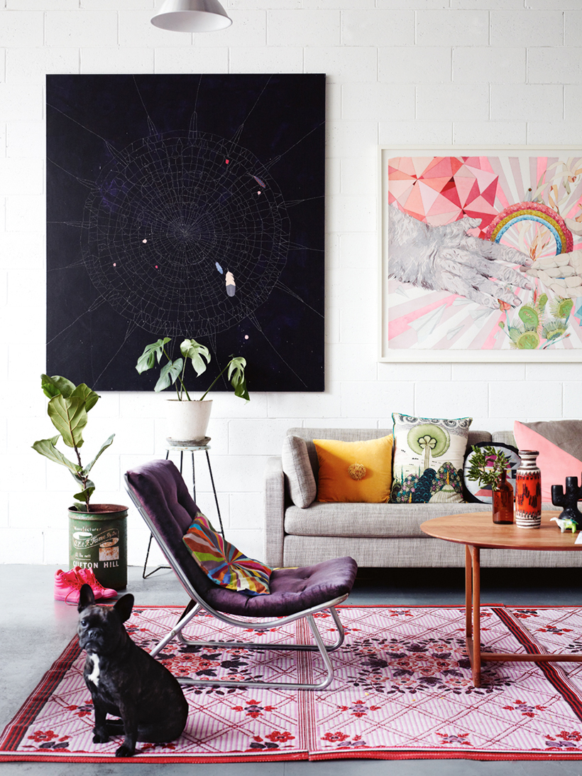 Kirra Jamison house tour in Jan/Feb 2013 InsideOut mag styled by Jason Grant ph: Derek Swalwell via happymundane.com