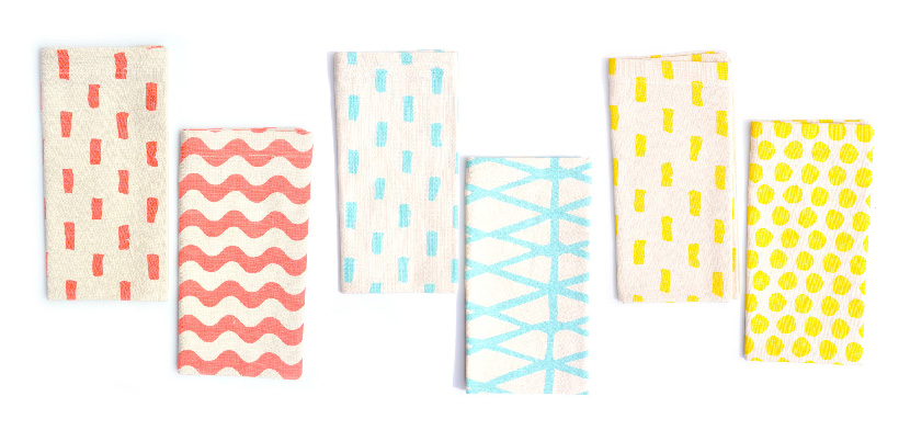 colorful napkins from Leif Shop via happymundane.com