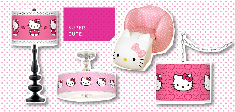 Lamps Plus x Hello Kitty collection via Happymundane.com