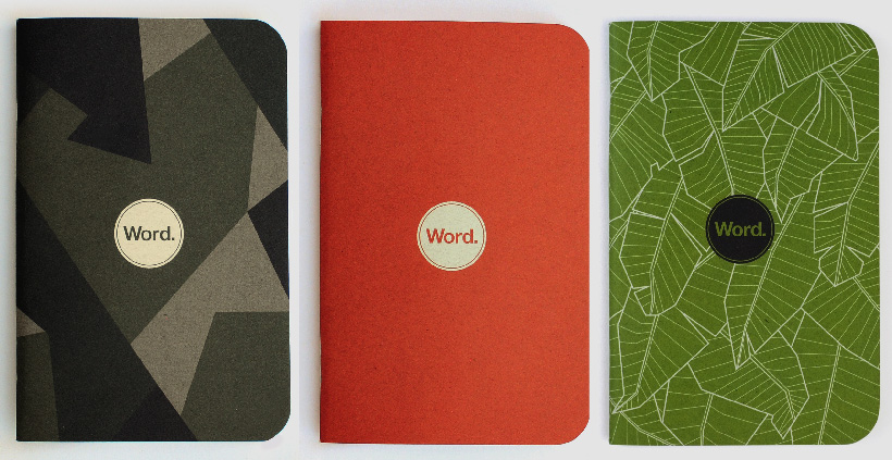 Word. notebooks via happymundane.com