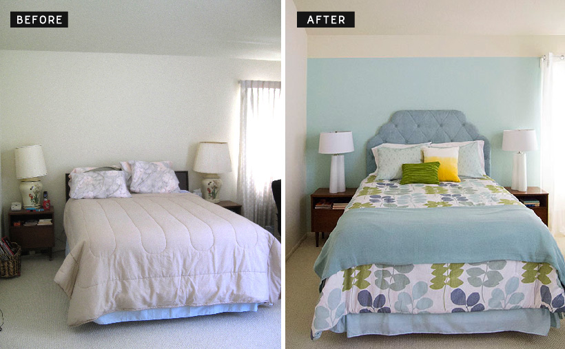 a simple bedroom makeover via happymundane.com