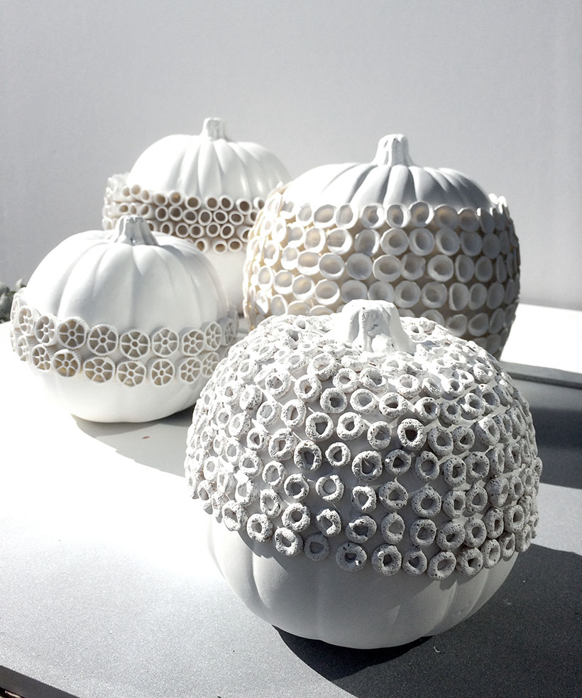 Tonal Textural pumpkin DIY via happymundane.com