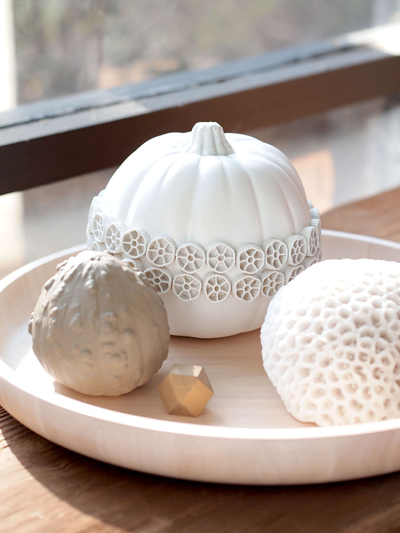 Tonal Textural pumpkin DIY via happymundane.com