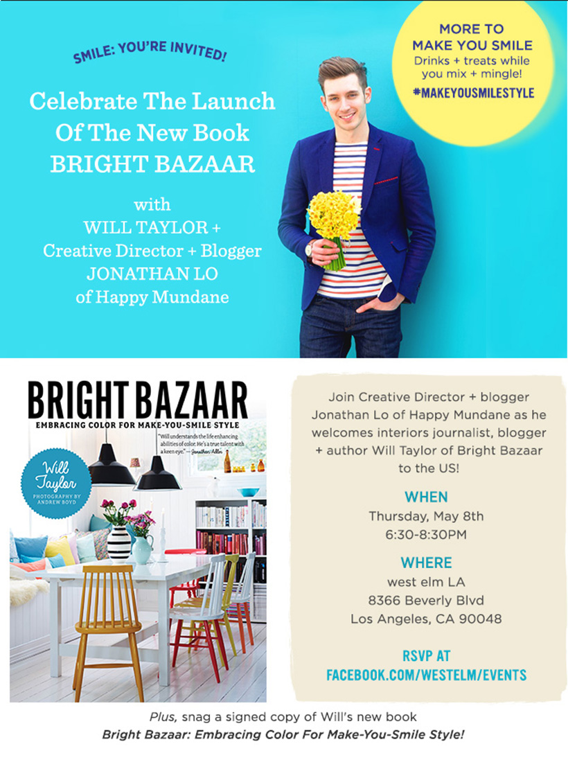 west elm x bright bazaar x happymundane event via happymundane.com