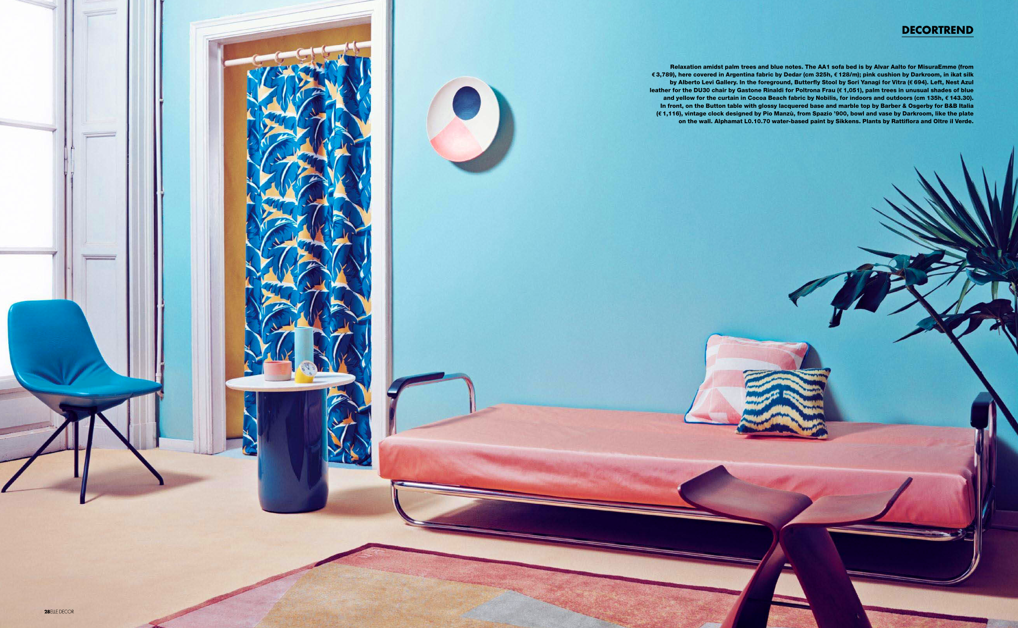 Palm Party in Elle Decor Italia June 2014 via happymundane.com 