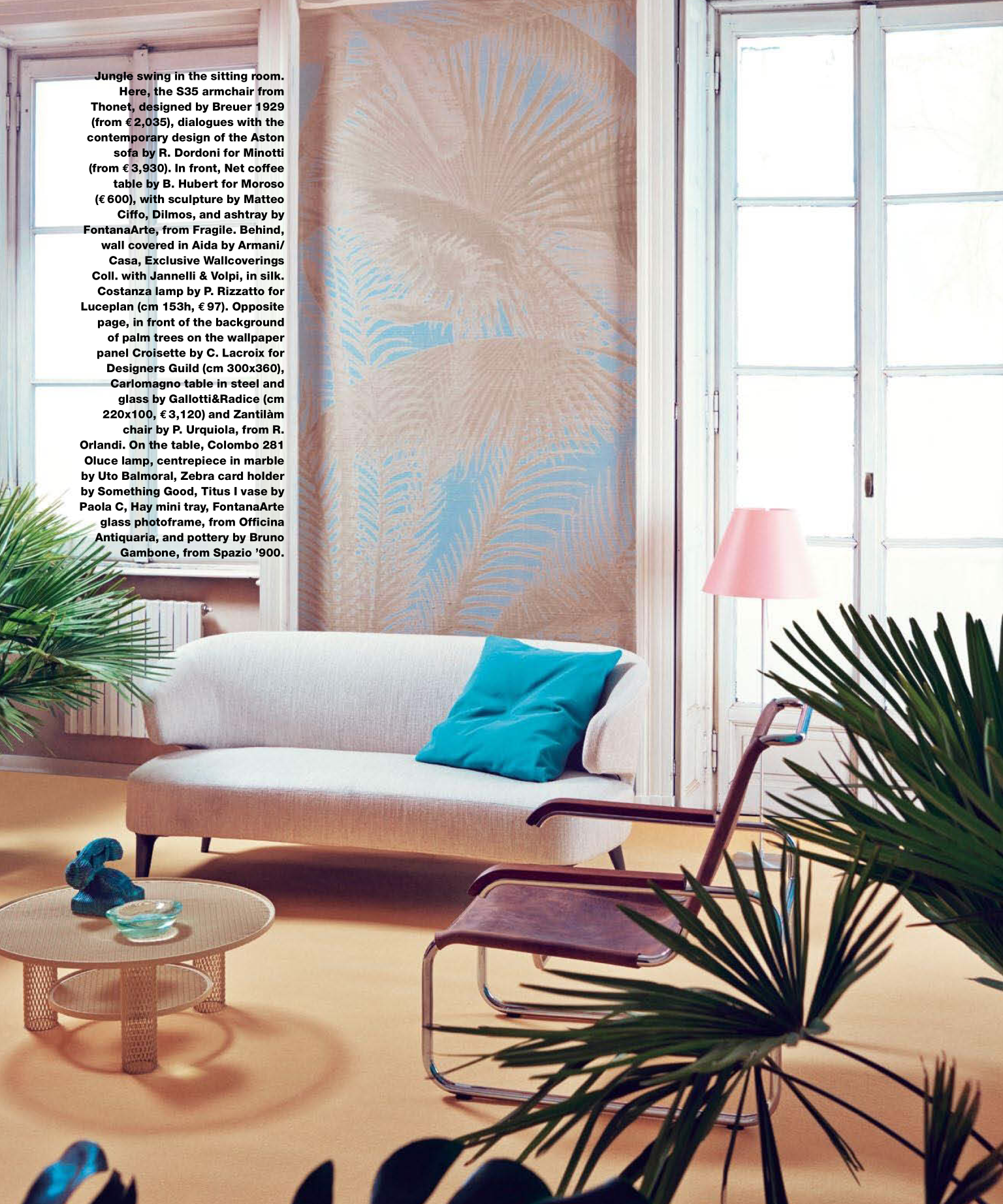 Palm Party in Elle Decor Italia June 2014 via happymundane.com 