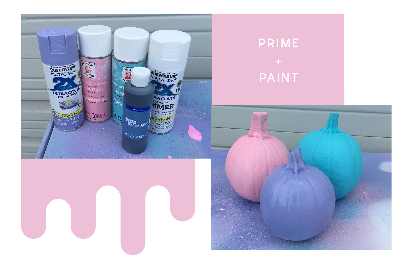 Creepy Cute Drippy Paste Pumpkin DIY via happymundane.com