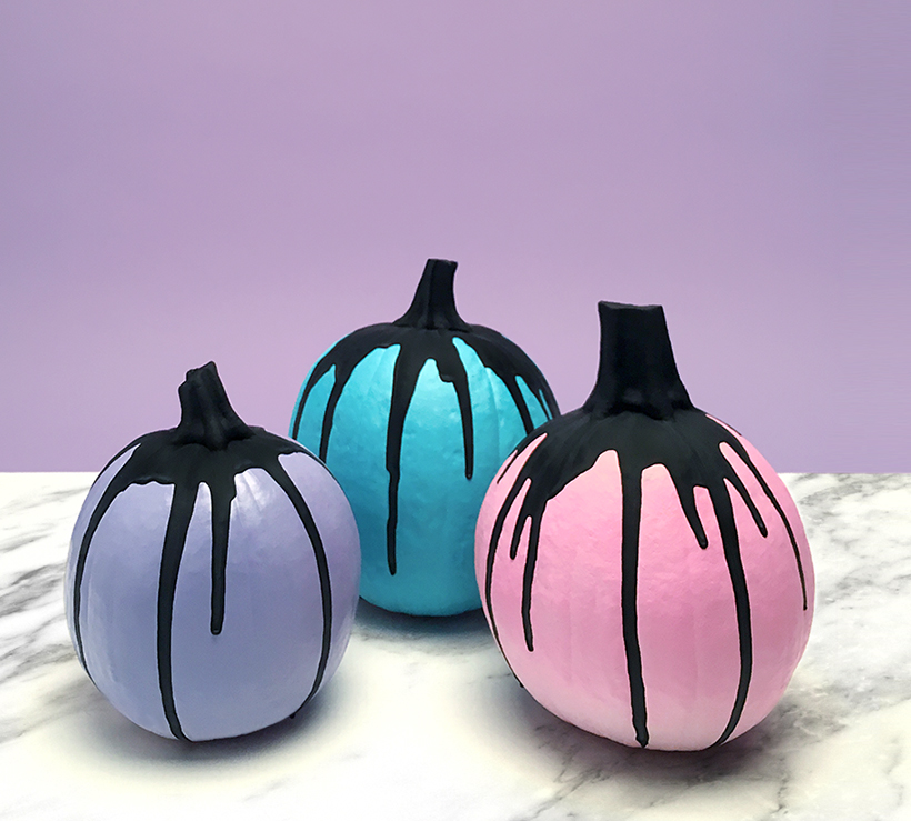 Creepy Cute Drippy Paste Pumpkin DIY via happymundane.com