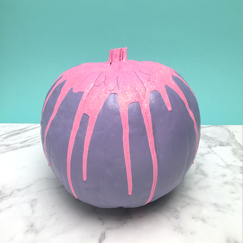 Creepy Cute Drippy Paste Pumpkin DIY via happymundane.com