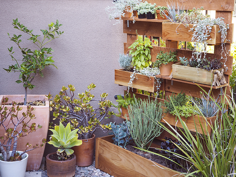 DIY Vertical box planter garden via happymundane.com