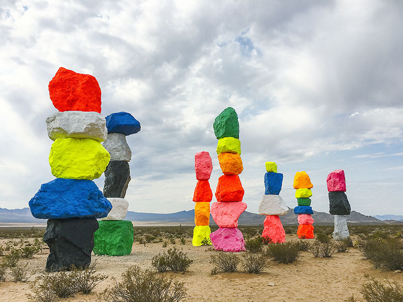 Seven Magic Mountains via happymundane.com