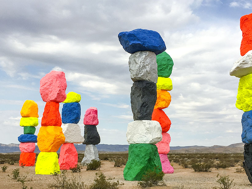 Seven Magic Mountains via happymundane.com