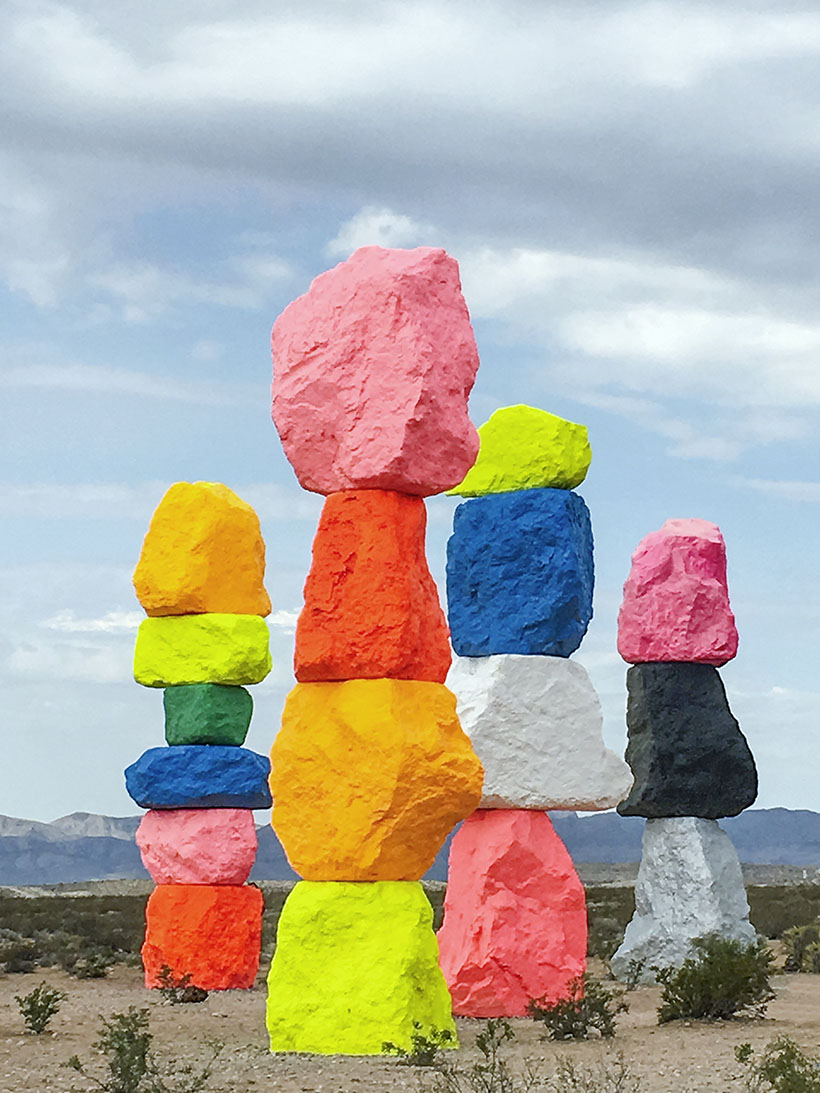 Seven Magic Mountains via happymundane.com